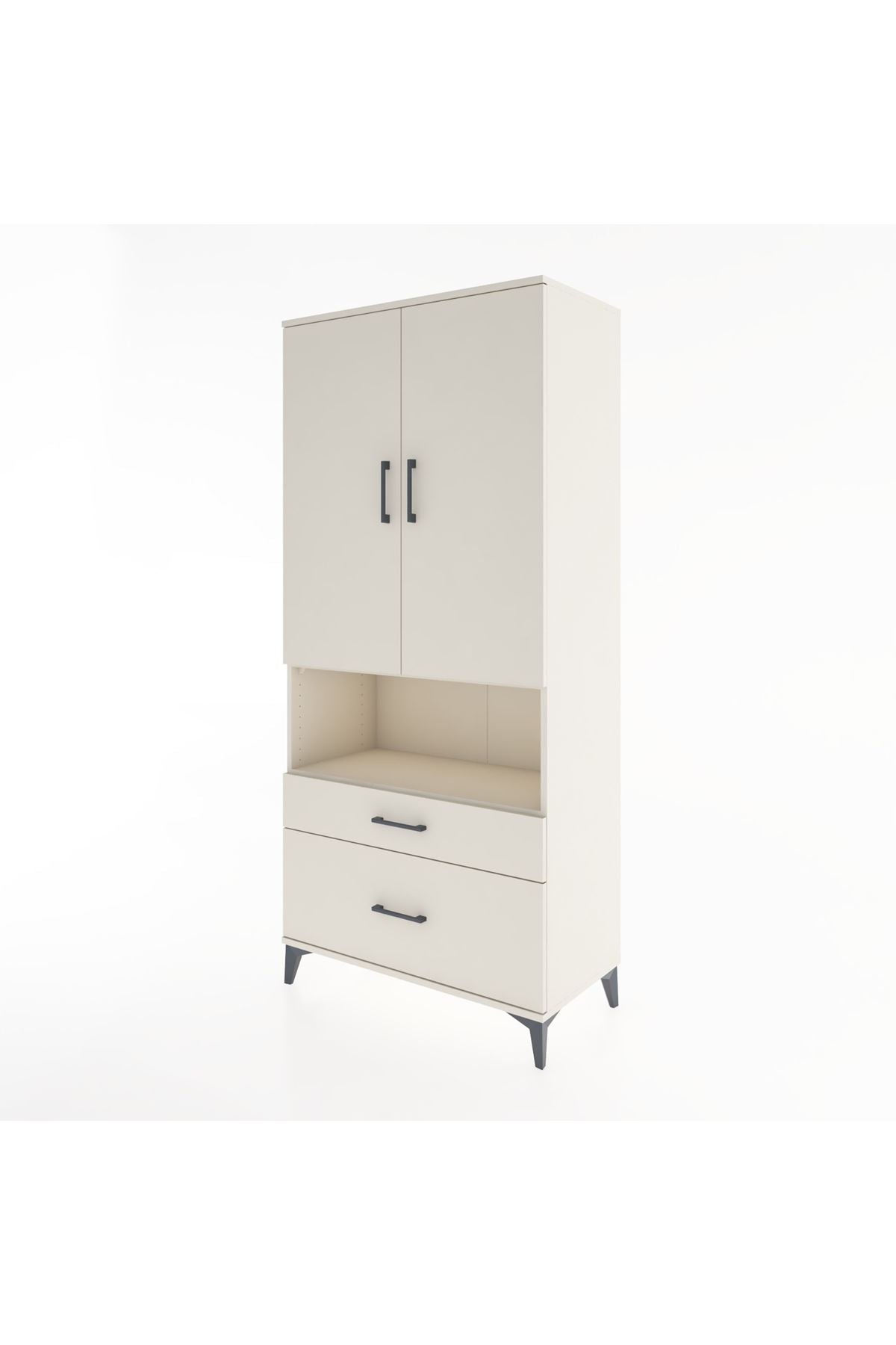 Hyperion Dolap 2 Raflı 2 Çekmeceli Tek Askılı 88x44x195 - S60M027V1B