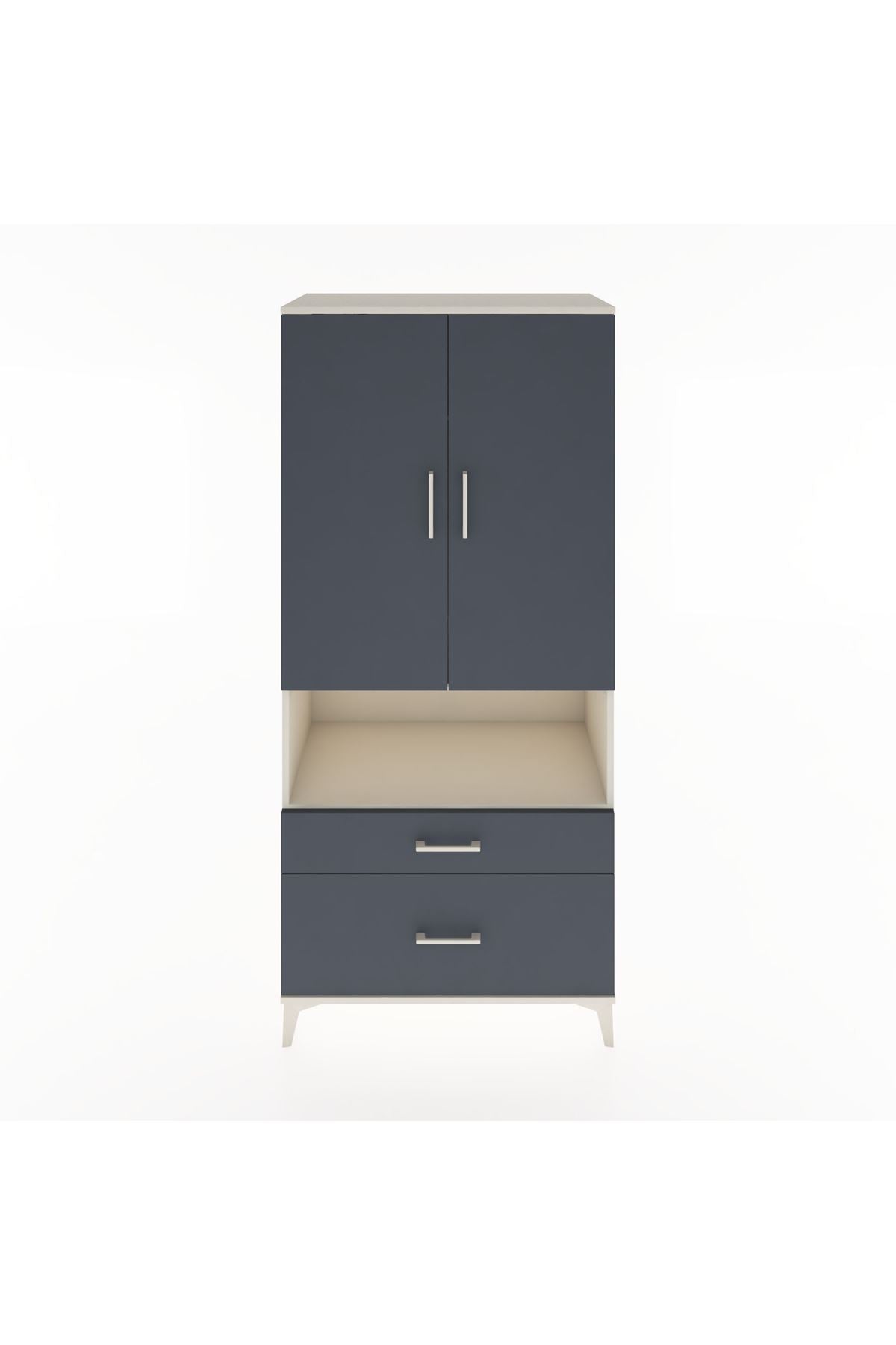 Hyperion Dolap 2 Raflı 2 Çekmeceli Tek Askılı 88x44x195 - S60M027V2B