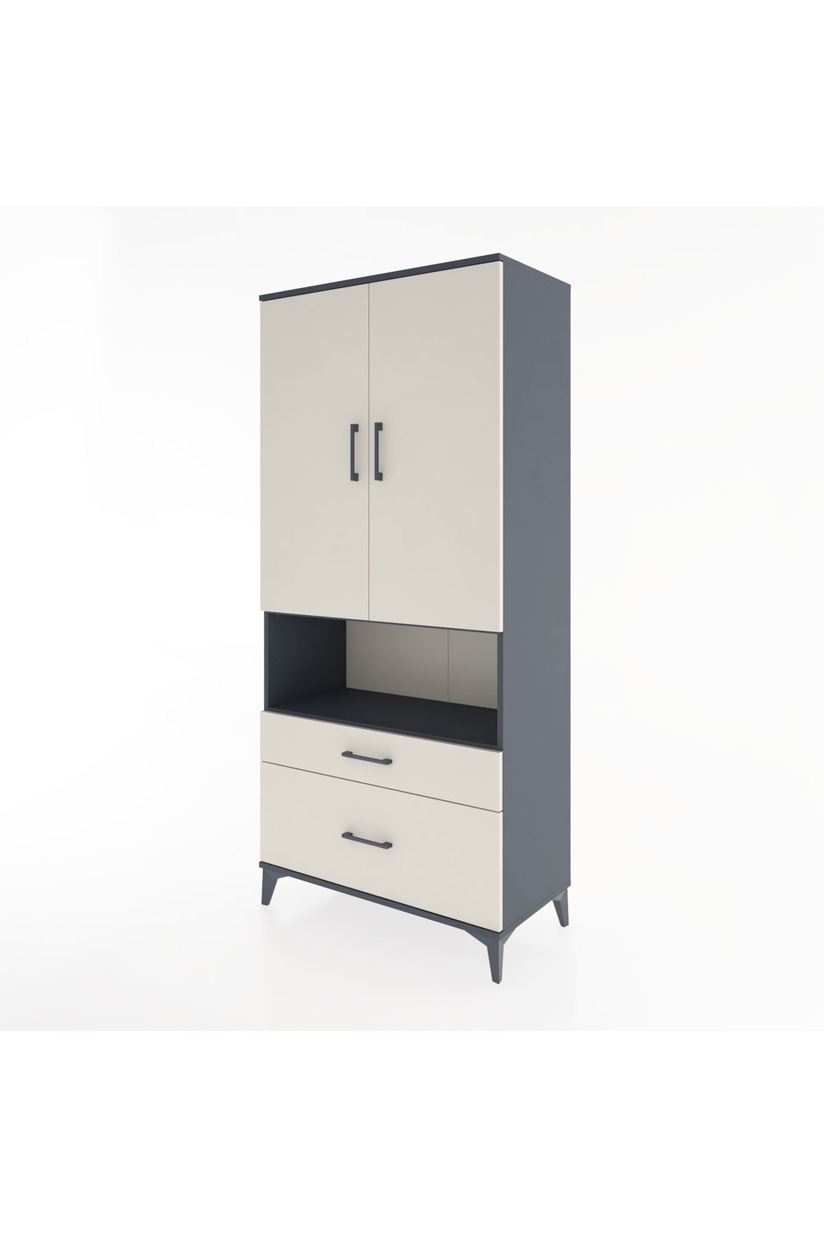 Hyperion Dolap 2 Raflı 2 Çekmeceli Tek Askılı 88x44x195 - S60M027V4B