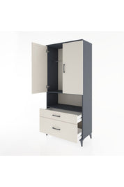Hyperion Dolap 2 Raflı 2 Çekmeceli Tek Askılı 88x44x195 - S60M027V4B