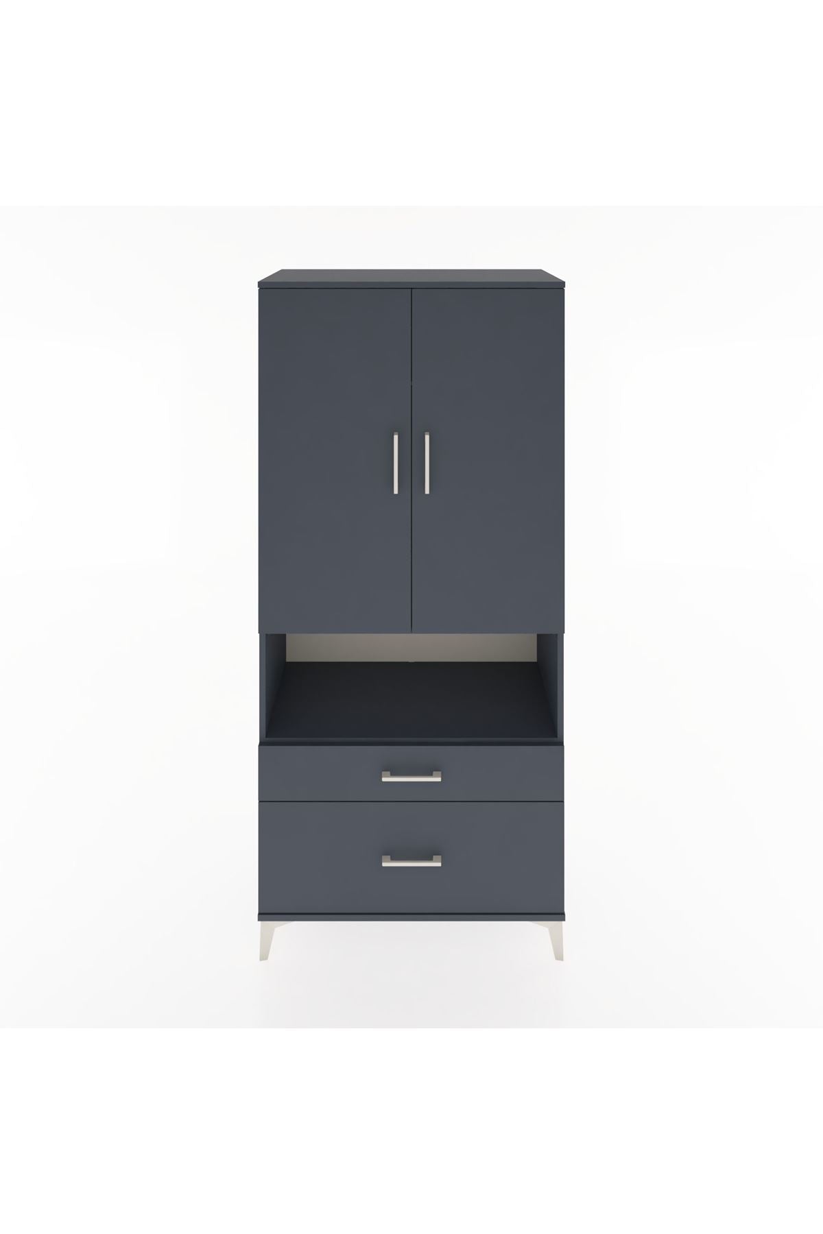 Hyperion Dolap 2 Raflı 2 Çekmeceli Tek Askılı 88x44x195 - S60M027V5B