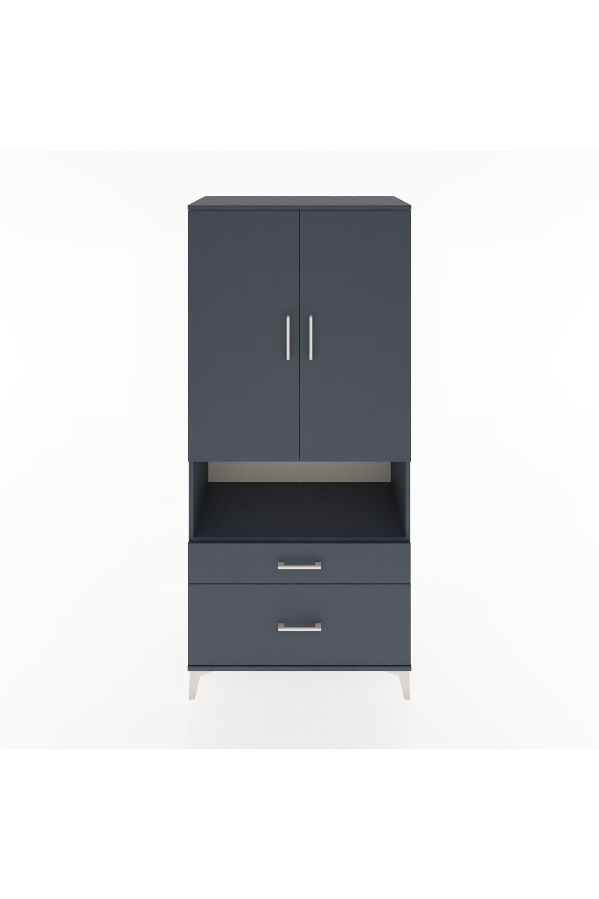 Hyperion Dolap 4 Raflı 2 Çekmeceli 2 Kapaklı 88x44x195 - S60M028V5B