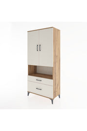 Hyperion Dolap 4 Raflı 2 Çekmeceli 2 Kapaklı 88x44x195 - S60M028V7B