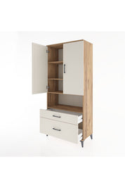 Hyperion Dolap 4 Raflı 2 Çekmeceli 2 Kapaklı 88x44x195 - S60M028V7B