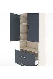 Hyperion Dolap 4 Raflı 2 Çekmeceli 2 Kapaklı 88x44x195 - S60M030V2B