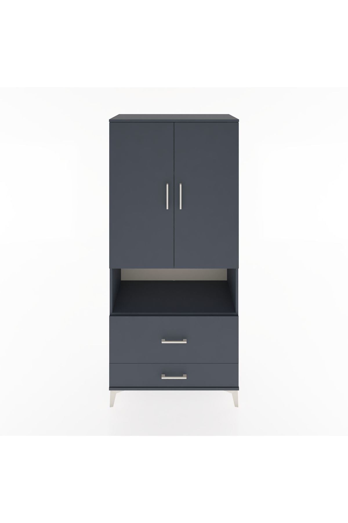 Hyperion Dolap 4 Raflı 2 Çekmeceli 2 Kapaklı 88x44x195 - S60M030V5B