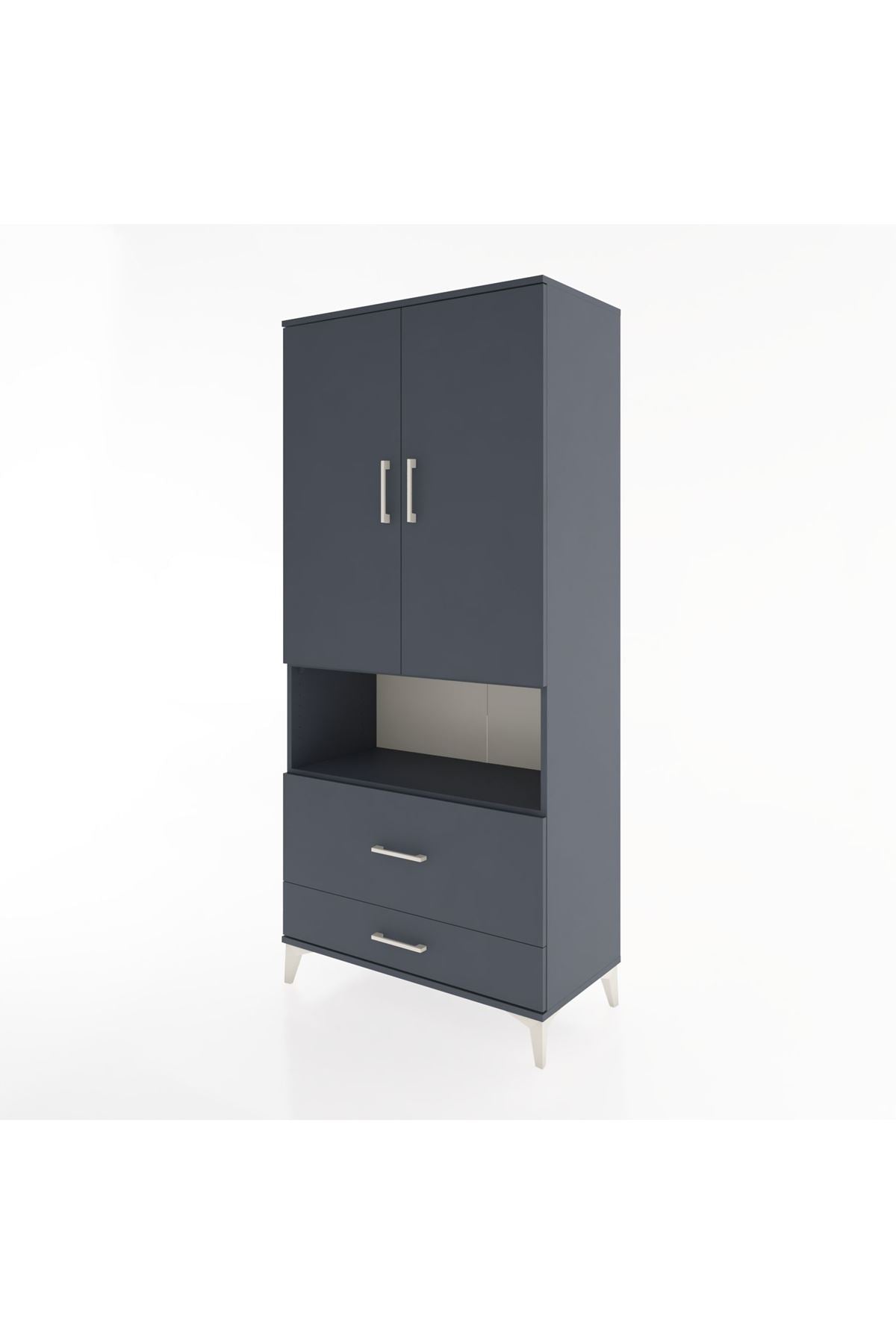 Hyperion Dolap 4 Raflı 2 Çekmeceli 2 Kapaklı 88x44x195 - S60M030V5B