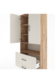 Hyperion Dolap 4 Raflı 2 Çekmeceli 2 Kapaklı 88x44x195 - S60M030V7B