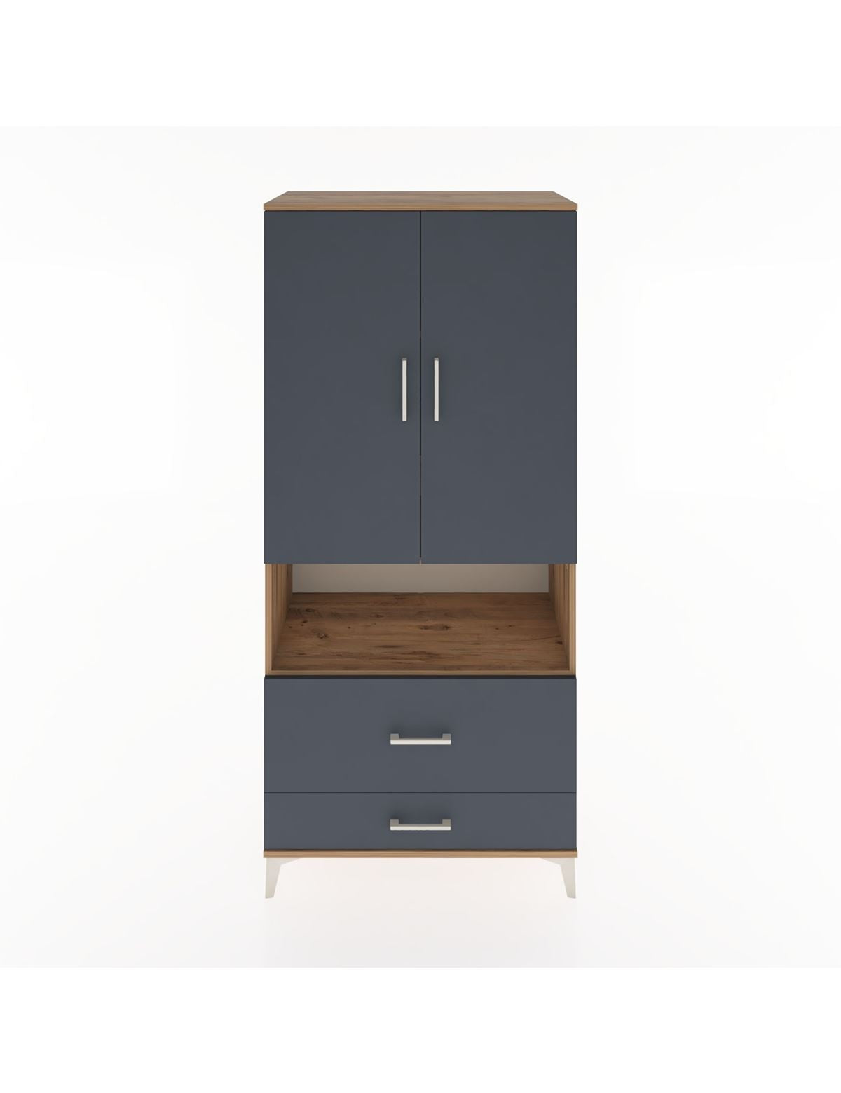 Hyperion Dolap 4 Raflı 2 Çekmeceli 2 Kapaklı 88x44x195 - S60M030V8B