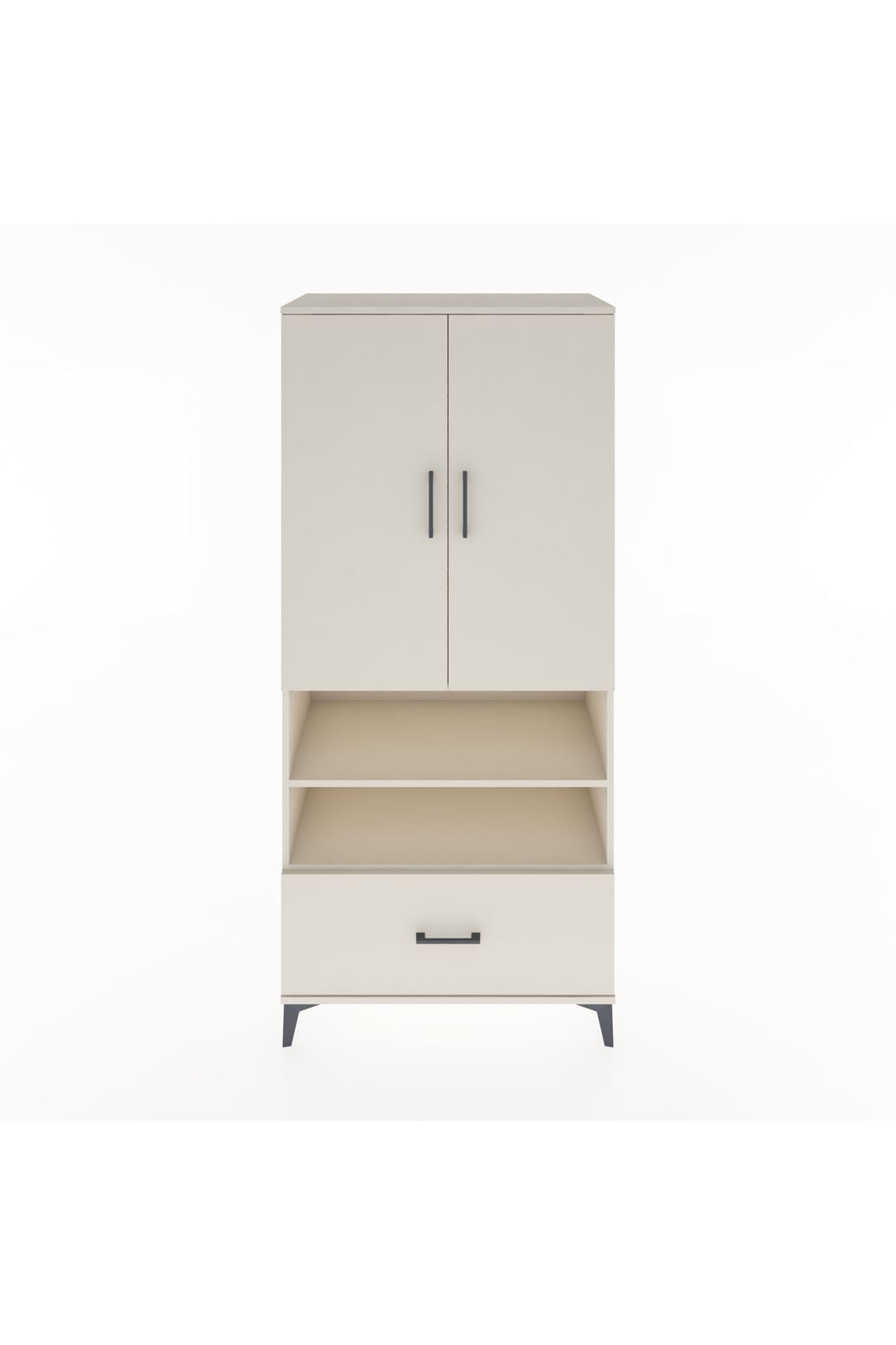 Hyperion Dolap 3 Raflı Tek Çekmeceli Tek Askılı 88x44x195 - S60M031V1B