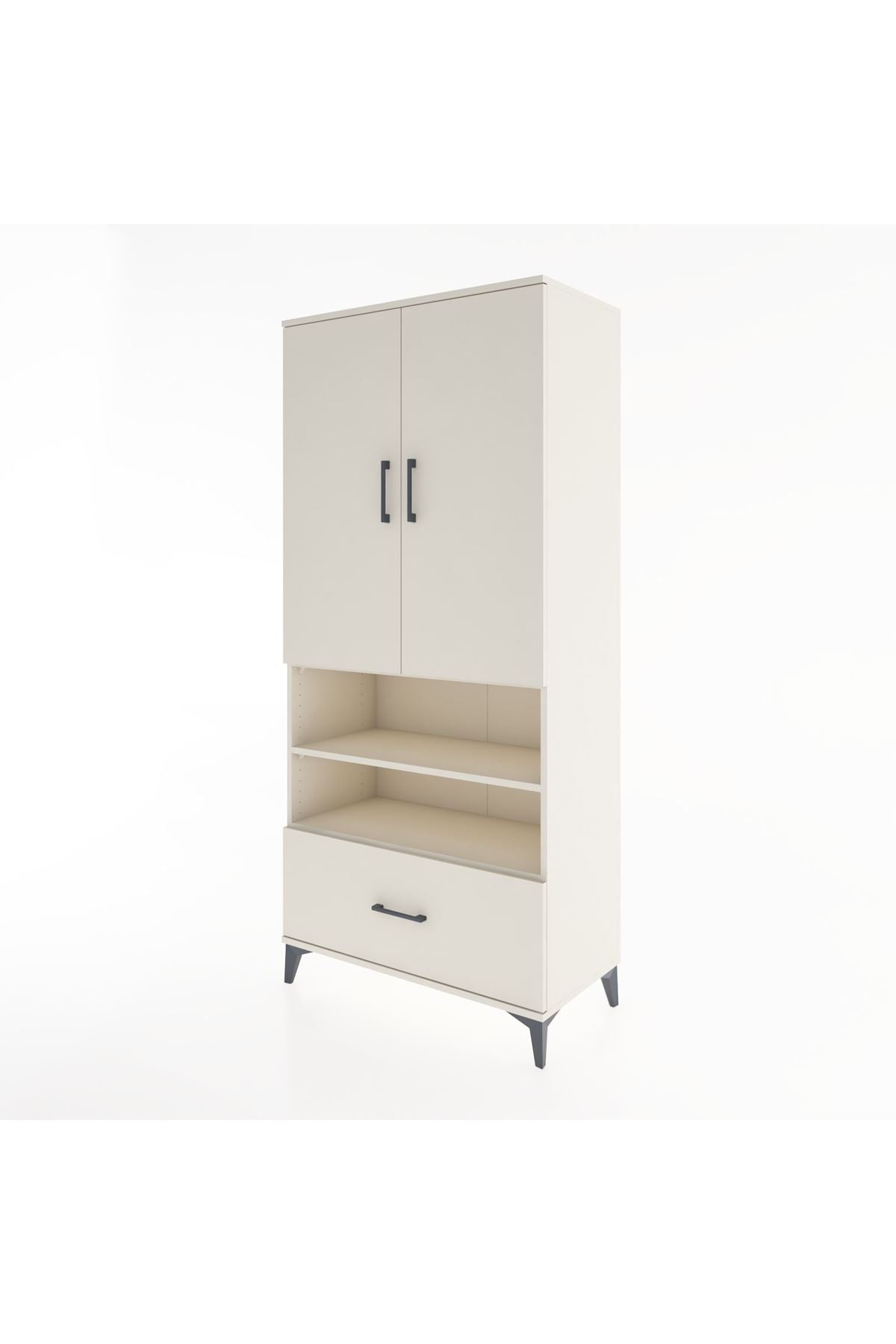 Hyperion Dolap 3 Raflı Tek Çekmeceli Tek Askılı 88x44x195 - S60M031V1B