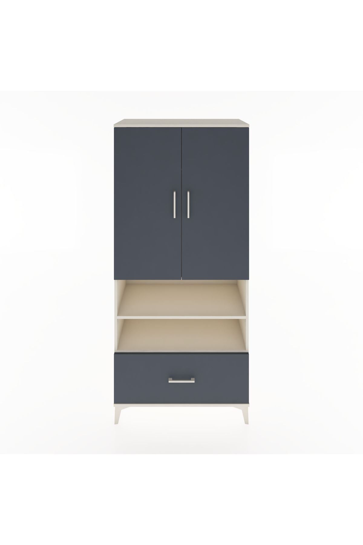 Hyperion Dolap 3 Raflı Tek Çekmeceli Tek Askılı 88x44x195 - S60M031V2B