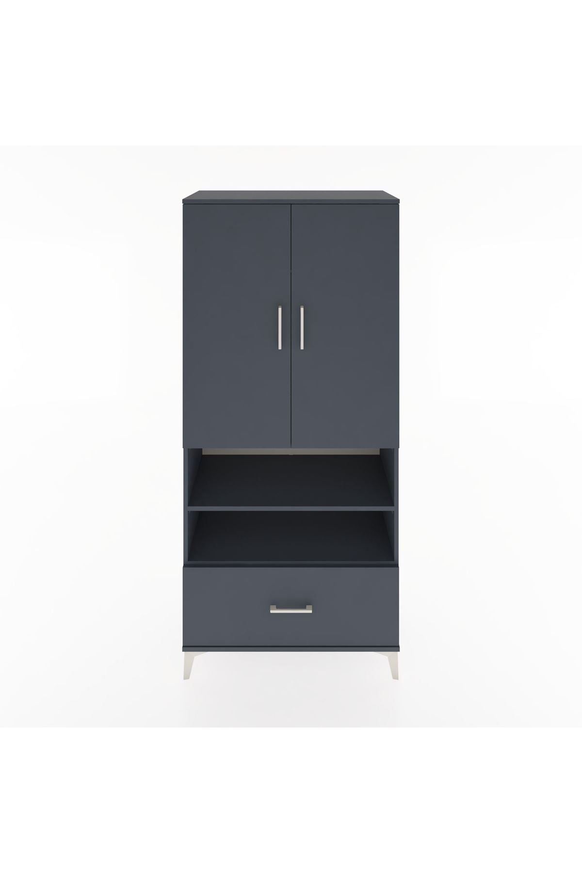 Hyperion Dolap 3 Raflı Tek Çekmeceli Tek Askılı 88x44x195 - S60M031V5B