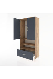 Hyperion Dolap 3 Raflı Tek Çekmeceli Tek Askılı 88x44x195 - S60M031V8B