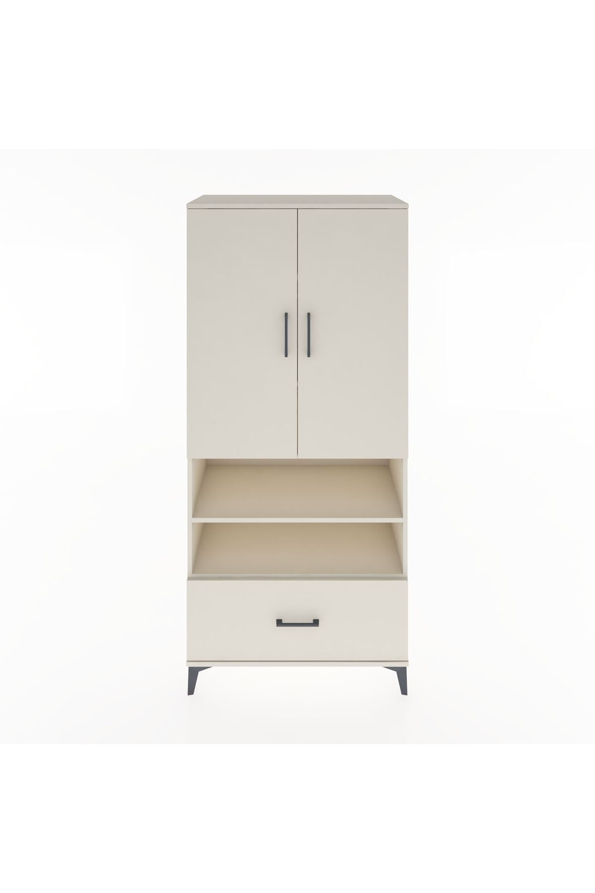 Hyperion Dolap 5 Raflı Tek Çekmeceli 2 Kapaklı 88x44x195 - S60M032V1B