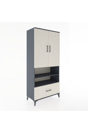Hyperion Dolap 5 Raflı Tek Çekmeceli 2 Kapaklı 88x44x195 - S60M032V4B
