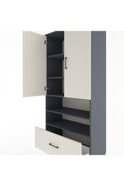 Hyperion Dolap 5 Raflı Tek Çekmeceli 2 Kapaklı 88x44x195 - S60M032V4B
