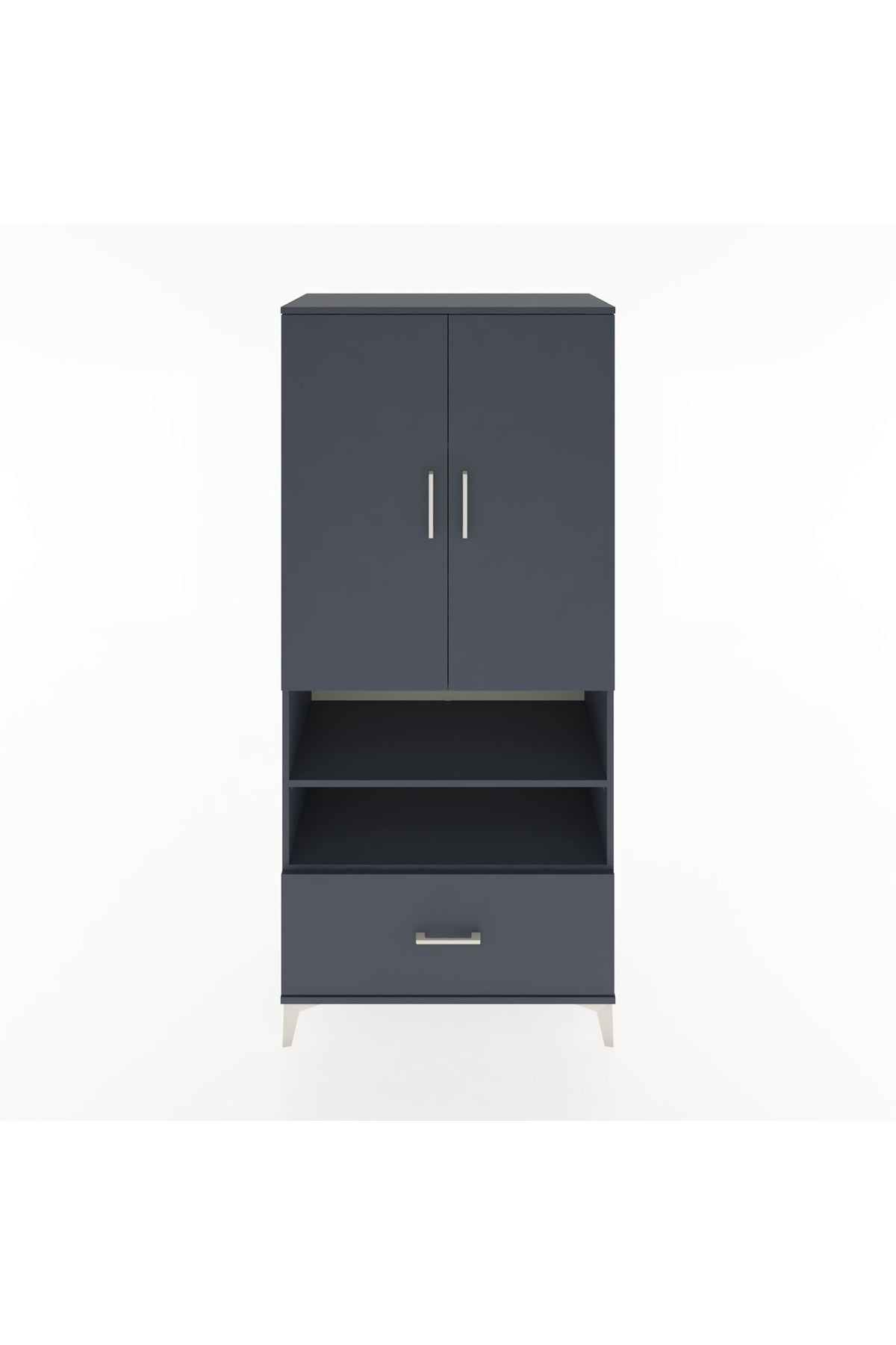 Hyperion Dolap 5 Raflı Tek Çekmeceli 2 Kapaklı 88x44x195 - S60M032V5B