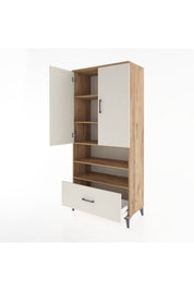 Hyperion Dolap 5 Raflı Tek Çekmeceli 2 Kapaklı 88x44x195 - S60M032V7B
