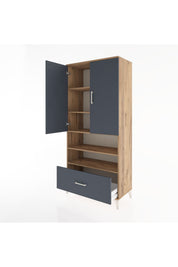 Hyperion Dolap 5 Raflı Tek Çekmeceli 2 Kapaklı 88x44x195 - S60M032V8B