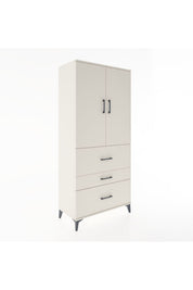 Hyperion Dolap Tek Raflı 3 Çekmeceli Tek Askılı 88x44x195 - S60M033V1B