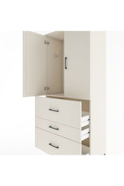 Hyperion Dolap Tek Raflı 3 Çekmeceli Tek Askılı 88x44x195 - S60M033V1B