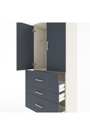 Hyperion Dolap Tek Raflı 3 Çekmeceli Tek Askılı 88x44x195 - S60M033V2B