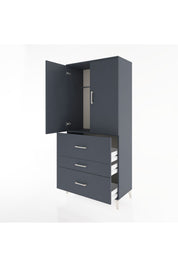 Hyperion Dolap Tek Raflı 3 Çekmeceli Tek Askılı 88x44x195 - S60M033V5B