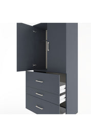 Hyperion Dolap Tek Raflı 3 Çekmeceli Tek Askılı 88x44x195 - S60M033V5B