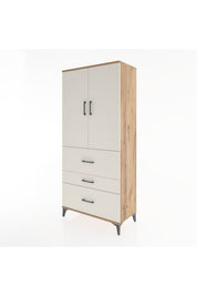 Hyperion Dolap Tek Raflı 3 Çekmeceli Tek Askılı 88x44x195 - S60M033V7B