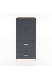 Hyperion Dolap Tek Raflı 3 Çekmeceli Tek Askılı 88x44x195 - S60M033V8B
