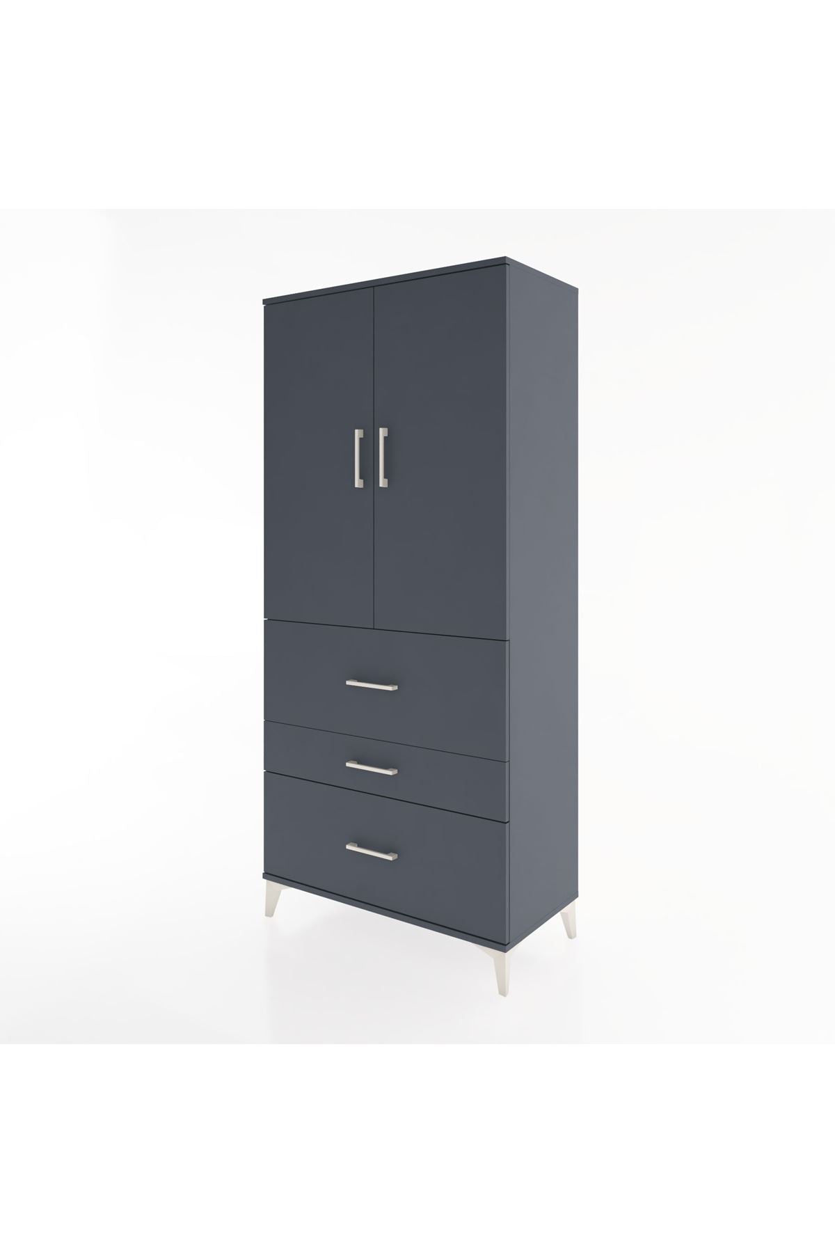 Hyperion Dolap 3 Raflı 3 Çekmeceli 2 Kapaklı 88x44x195 - S60M034V5B