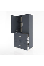 Hyperion Dolap 3 Raflı 3 Çekmeceli 2 Kapaklı 88x44x195 - S60M034V5B