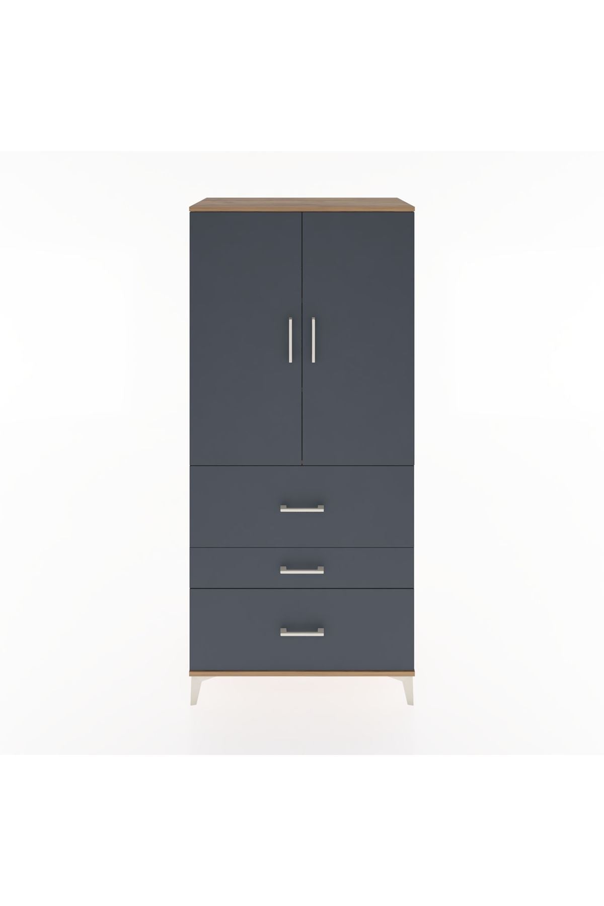 Hyperion Dolap 3 Raflı 3 Çekmeceli 2 Kapaklı 88x44x195 - S60M034V8B