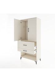 Hyperion Dolap Tek Raflı 2 Çekmeceli Tek Askılı 88x44x195 - S60M036V1B