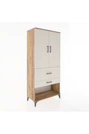 Hyperion Dolap Tek Raflı 2 Çekmeceli Tek Askılı 88x44x195 - S60M036V7B