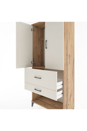 Hyperion Dolap Tek Raflı 2 Çekmeceli Tek Askılı 88x44x195 - S60M036V7B