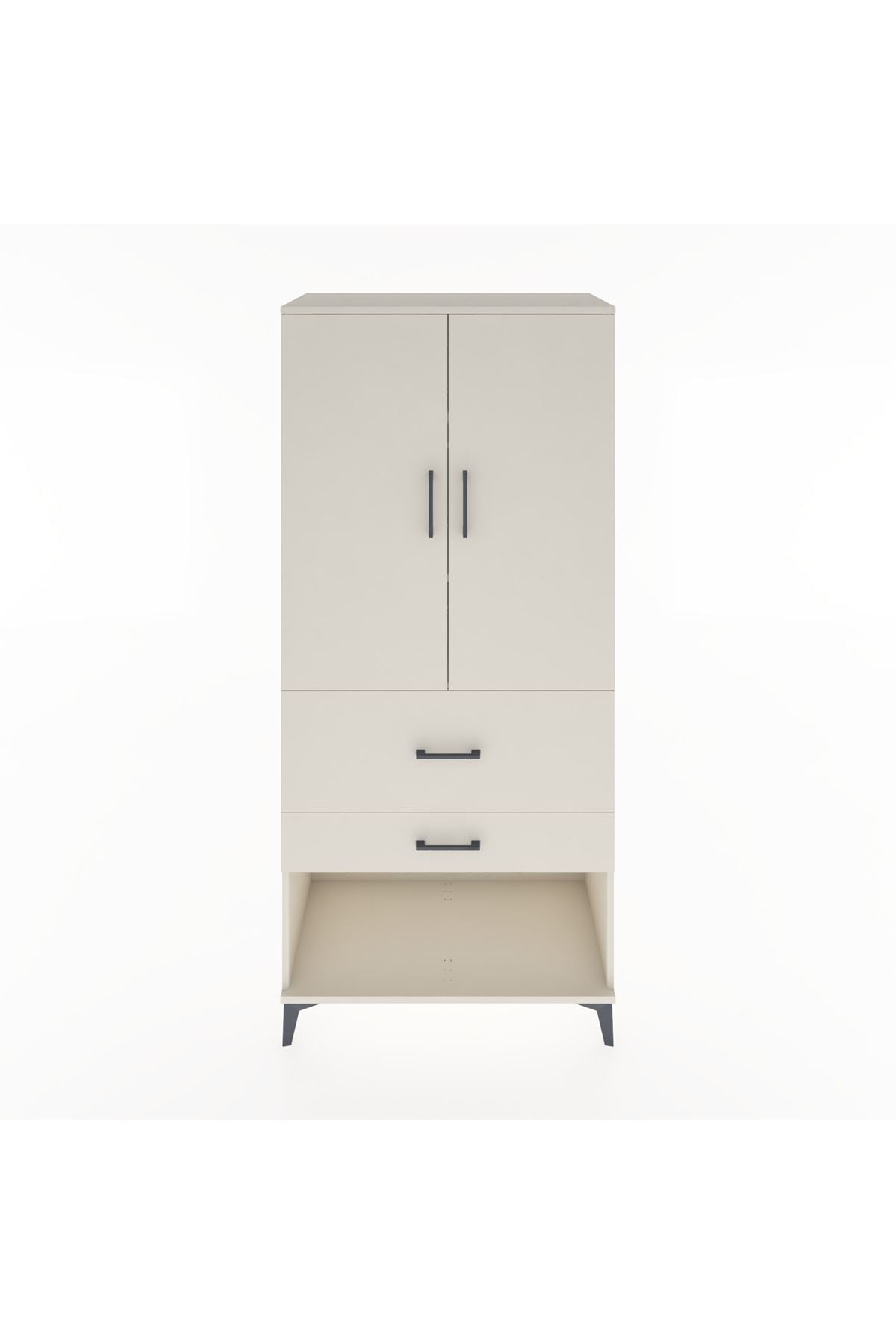 Hyperion Dolap 3 Raflı 2 Çekmeceli 2 Kapaklı 88x44x195 - S60M037V1B