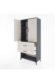 Hyperion Dolap 3 Raflı 2 Çekmeceli 2 Kapaklı 88x44x195 - S60M037V4B