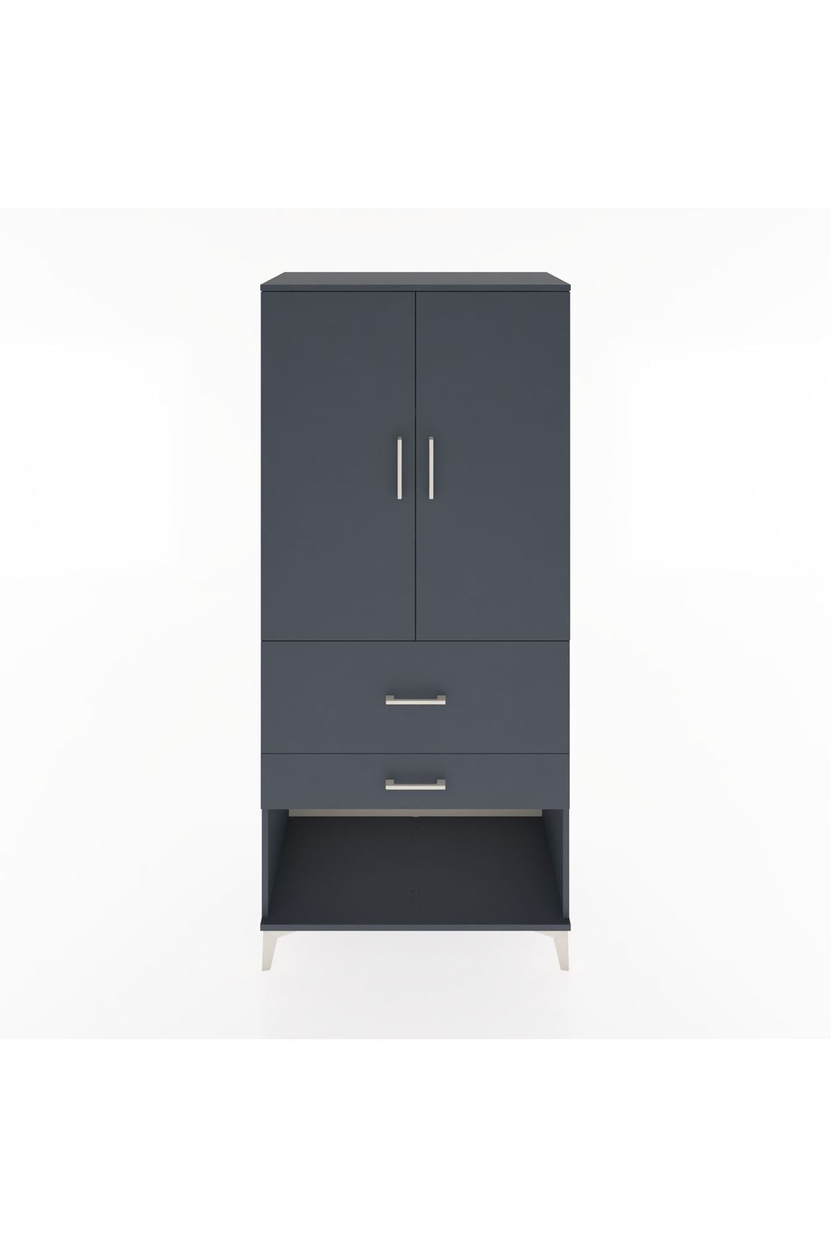 Hyperion Dolap 3 Raflı 2 Çekmeceli 2 Kapaklı 88x44x195 - S60M037V5B