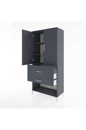 Hyperion Dolap 3 Raflı 2 Çekmeceli 2 Kapaklı 88x44x195 - S60M037V5B