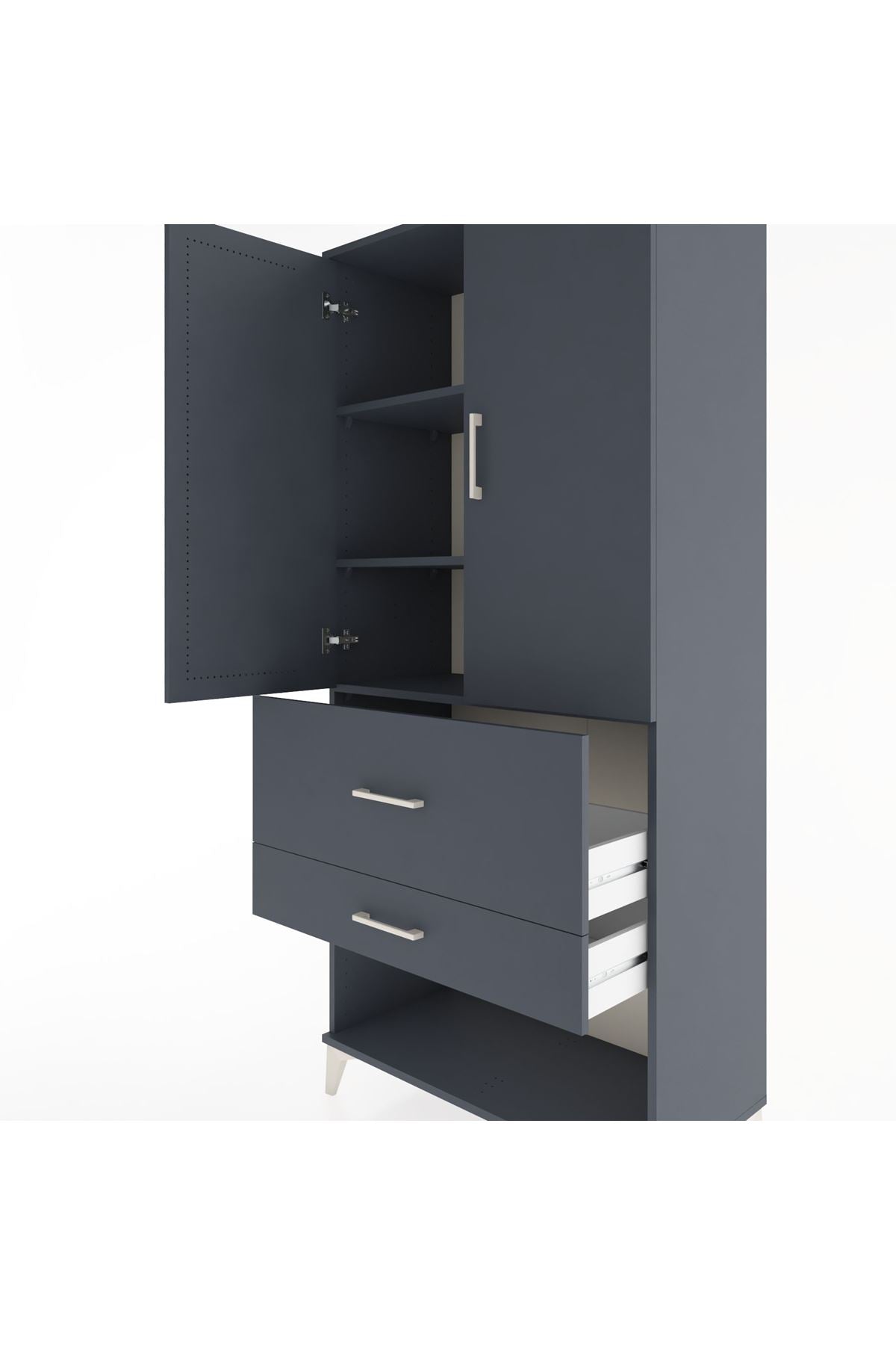 Hyperion Dolap 3 Raflı 2 Çekmeceli 2 Kapaklı 88x44x195 - S60M037V5B