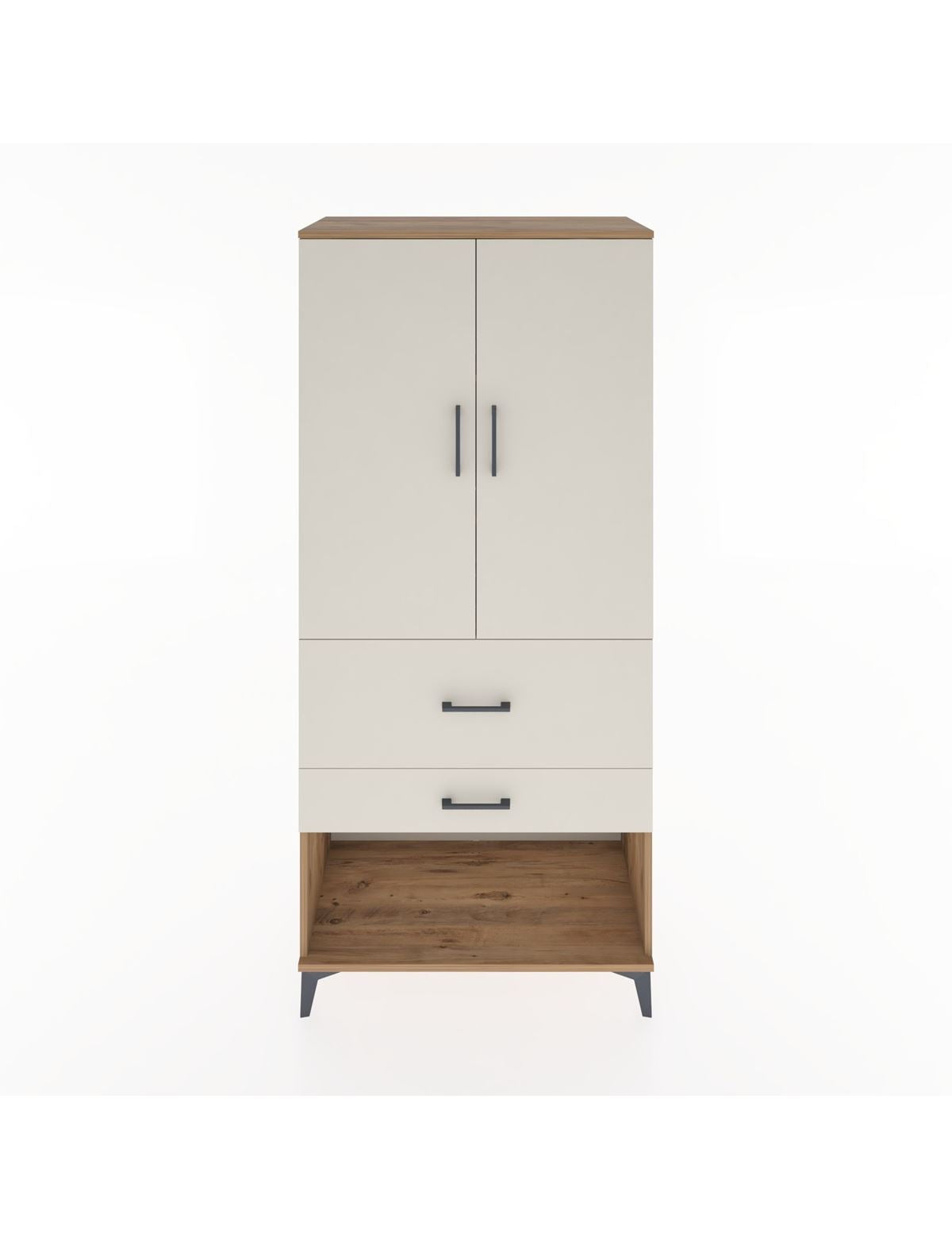 Hyperion Dolap 3 Raflı 2 Çekmeceli 2 Kapaklı 88x44x195 - S60M037V7B