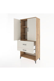 Hyperion Dolap 3 Raflı 2 Çekmeceli 2 Kapaklı 88x44x195 - S60M037V7B