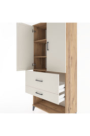 Hyperion Dolap 3 Raflı 2 Çekmeceli 2 Kapaklı 88x44x195 - S60M037V7B