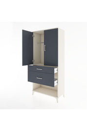 Hyperion Dolap Tek Raflı 2 Çekmeceli Tek Askılı 88x44x195 - S60M038V2B