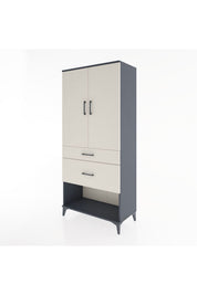 Hyperion Dolap Tek Raflı 2 Çekmeceli Tek Askılı 88x44x195 - S60M038V4B