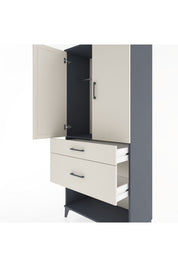 Hyperion Dolap Tek Raflı 2 Çekmeceli Tek Askılı 88x44x195 - S60M038V4B