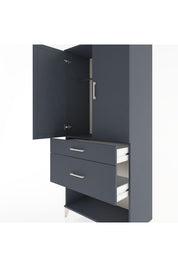 Hyperion Dolap Tek Raflı 2 Çekmeceli Tek Askılı 88x44x195 - S60M038V5B