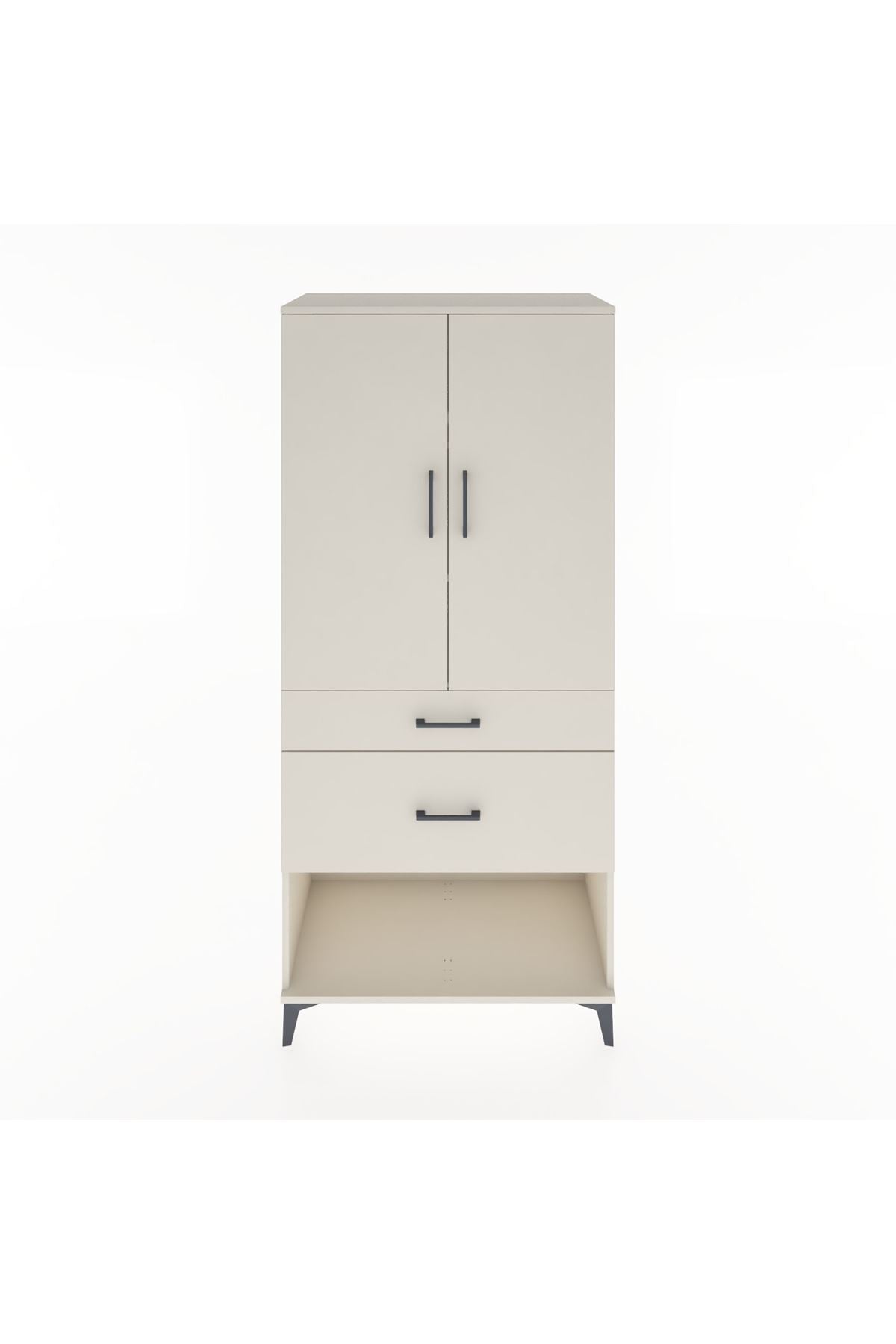 Hyperion Dolap 3 Raflı 2 Çekmeceli 2 Kapaklı 88x44x195 - S60M039V1B